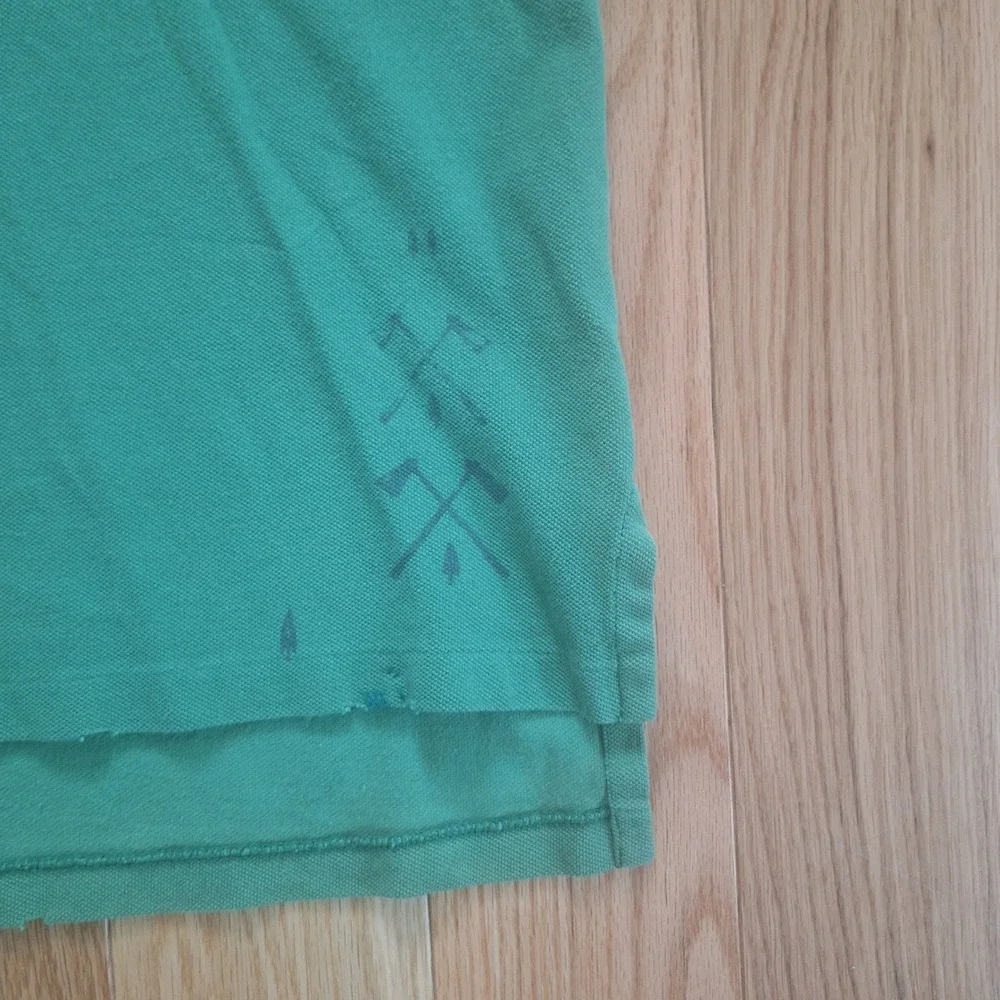 Polo Ralph Lauren Custom Fit Vintage Native American Graphic Polo Green XL